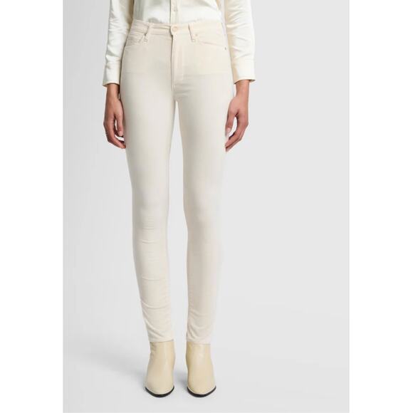 7 FOR ALL MANKIND Velvet High Waist Skinny in Winter White // 4 - Picture 2 of 13